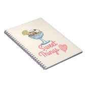 甘いもの – アイスクリームサンデピンク ノートブック (右側)