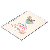 甘いもの – アイスクリームサンデピンク ノートブック (左側)