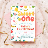 甘いもの |フルーツパーティー誕生日招待状 招待状