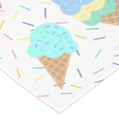 甘いアイスクリームとアイスクリームパーティー ミディアムテーブルランナー (コーナー)