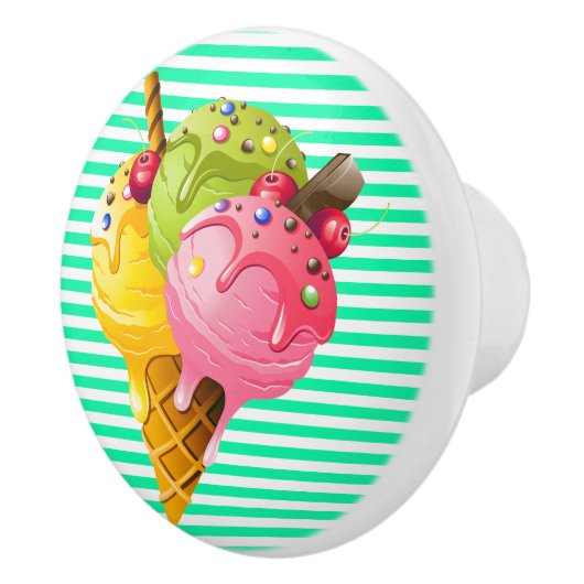 甘いアイスクリームの引き出し引き出し セラミックノブ (右)