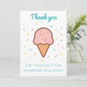 甘いアイスクリームの感謝カード サンキューカード (スタンド正面)