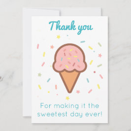 甘いアイスクリームの感謝カード サンキューカード