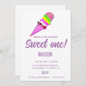 甘いアイスクリームの虹色、 招待状 (正面/裏面)