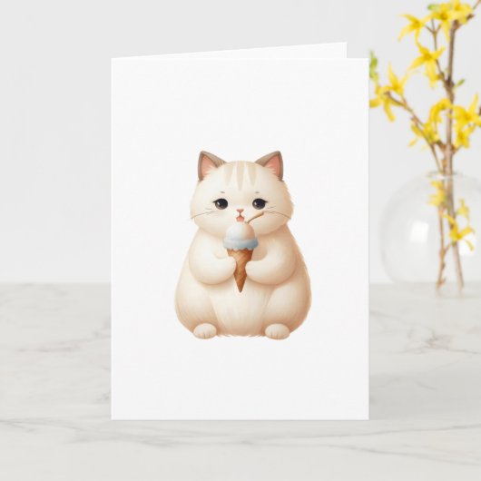 甘いアイスクリームキットを送る大事な行事 カード (黄色い花)