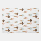 甘いアイスクリームコーンパターンキッチンタオル キッチンタオル (横)