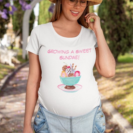 甘いアイスクリームサンデーを育てる Tシャツ