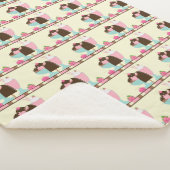 甘いアイスクリームトリートパターン シェルパブランケット (3/4)