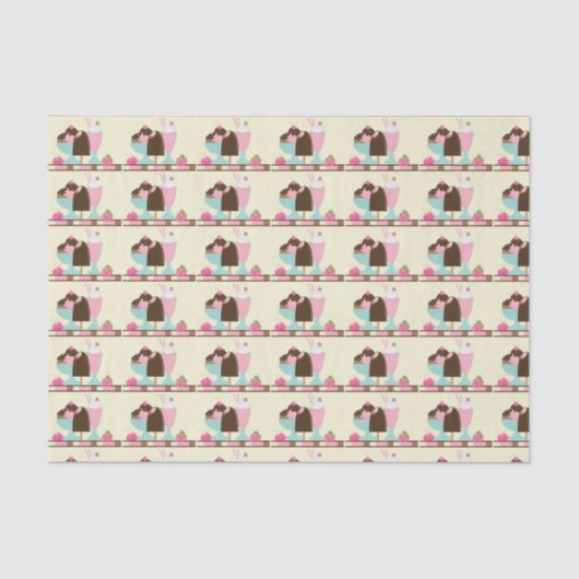 甘いアイスクリームトリートパターン 薄葉紙 (正面)