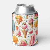 甘いアイスクリームパターン 缶クーラー (缶正面)