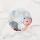 甘いアイスクリーム1st誕生日パーティーブルーボーイフォト コンフェッティ (スモール正面)