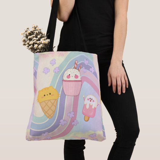 甘いアイスクリーム トートバッグ (クローズアップ)