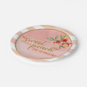 甘いアザ・ピーチプレートストライプ- P (Sweet as a peach) ペーパープレート (アングル)