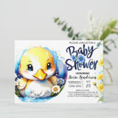 甘いアヒルのパレード赤ちゃんシャワー 招待状 (スタンド正面)
