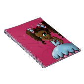 甘いアフリカ系アメリカ人の少女とアイスクリーム ノートブック (右側)