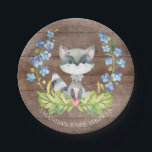 甘いアライグマのベビーシャワー7"プレート ペーパープレート<br><div class="desc">男の子のベビーシャワーのためのかわいく小さいアライグマ。  私達の店で利用できる一致項目。</div>