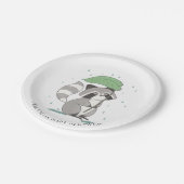 甘いアライグマの中立ベビーシャワー7"プレート ペーパープレート (アングル)