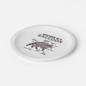 甘いアライグマ説明アライグマの解剖学 ペーパープレート (アングル)