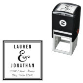 甘いアンパサンドパーソナライズされたゴム印 セルフインキングスタンプ (インサイチュ)