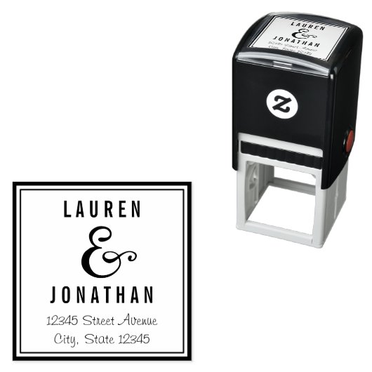 甘いアンパサンドパーソナライズされたゴム印 セルフインキングスタンプ (インサイチュ)