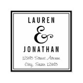 甘いアンパサンドパーソナライズされたゴム印 セルフインキングスタンプ (デザイン)