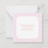 甘いイチゴのピンクガーリーの予算ありがとう ノートカード (裏面)