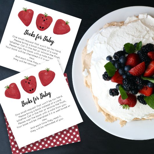 甘いイチゴのベビー エンクロージャーカード