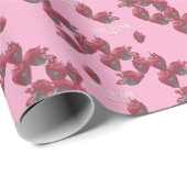 甘いイチゴパーソナライズされた ラッピングペーパー (ロールコーナー)