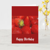 甘いイチゴ カード (黄色い花)