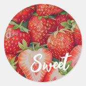 甘いイチゴ ラウンドシール (正面)