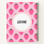 甘いインスピレーションパーソナライズされた: Strawberry ノートブック (裏面)