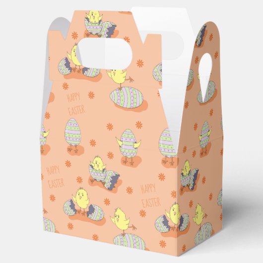 甘いイースターシックオレンジ色のお願いボックス フェイバーボックス (オープン)