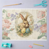 甘いイースターバニーのデコパージュ 薄葉紙 (クラフト)