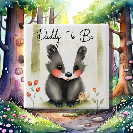 甘いウッドランドのスカンクダディは赤ちゃんシャワー 缶バッジ