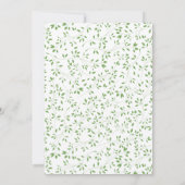 甘いウッドランド動物ビンゴ赤ちゃんシャワーゲーム 招待状 (裏面)