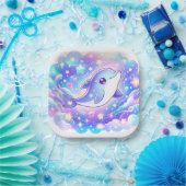 甘いエレガントドルフィンベビーシャワー ペーパープレート (パーティー)