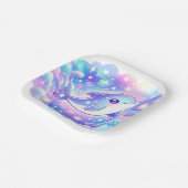 甘いエレガントドルフィンベビーシャワー ペーパープレート (傾斜あり)