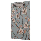 甘いエレガントピンクの花のさくらんぼ模様 クリップボード (左)