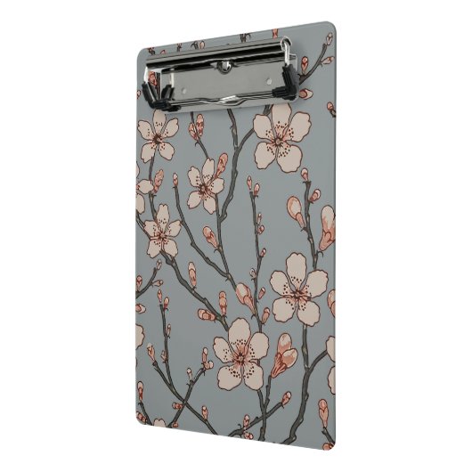 甘いエレガントピンクの花のさくらんぼ模様 ミニクリップボード (アングル2)