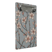 甘いエレガントピンクの花のさくらんぼ模様 ミニクリップボード (アングル)