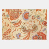 甘いエレガントピンクの花のさくらんぼ模様 ラッピングペーパーシート (正面3)