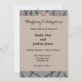 甘いエレガントピンクの花のさくらんぼ模様 招待状 (正面)