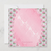 甘いエレガントピンクの赤ちゃんシャワー 招待状 (裏面)