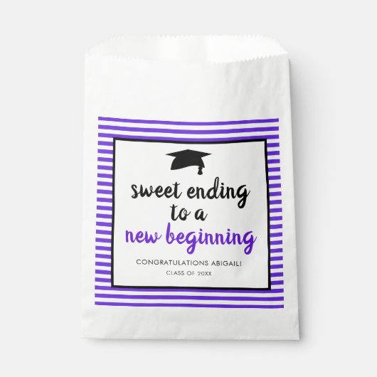 甘いエンディングで新しい卒業期が紫 フェイバーバッグ (正面)