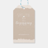 甘いエンディングの新しいヴィンテージの結婚式の好意 ギフトタグ (裏面)