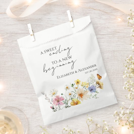 甘いエンディングの新しい始まり |ワイルドフラワー結婚ズ フェイバーバッグ (クリップ留めされた状態)