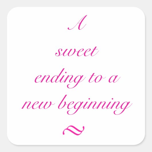 甘いエンディングステッカー スクエアシール (正面)