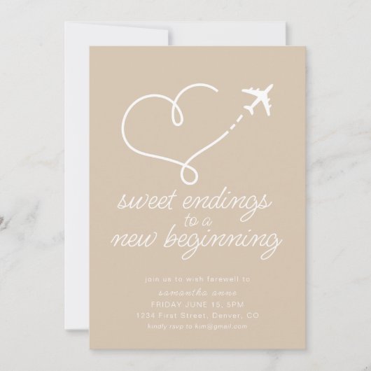 甘いエンディングスモーニングリタイアメントパーティー 招待状 (正面)