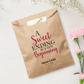 甘いエンディング新しい始まりブルゴーニュ結婚レッド フェイバーバッグ (封をした状態)