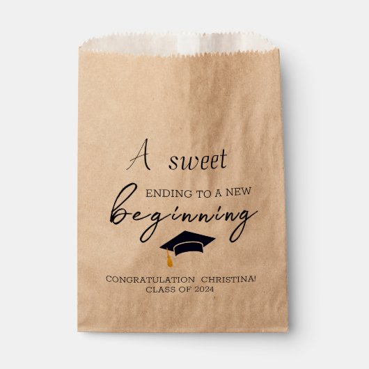 甘いエンディング新しい始まり卒業 フェイバーバッグ (正面)